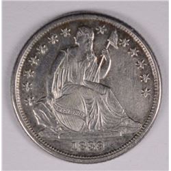 1839-O SEATED LIBERTY DIME AU