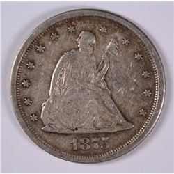 1875-S TWENTY CENT PIECE XF