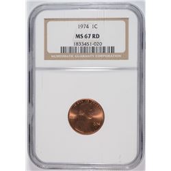 1974 LINCOLN CENT NGC MS-67 RD