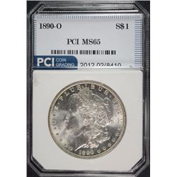 1890-O MORGAN SILVER DOLLAR, PCI GEM BU