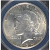 Image 2 : 1934-D PEACE SILVER DOLLAR, ANACS MS-60 DETAILS WHITE