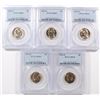 Image 1 : ( 5 ) 1953-D JEFFERSON NICKELS, PCGS  MS-65 GEMS