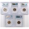 Image 2 : ( 5 ) 1953-D JEFFERSON NICKELS, PCGS  MS-65 GEMS