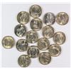 Image 1 : ( 16 ) GEM BU 1944-S JEFFERSON SILVER WAR NICKELS