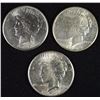 Image 1 : 3 PEACE DOLLARS 22-S, 24-S, 25-S