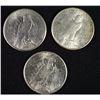 Image 2 : 3 PEACE DOLLARS 22-S, 24-S, 25-S