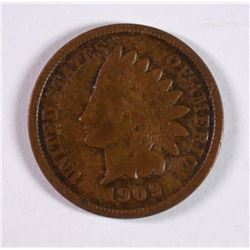 1909-S INDIAN CENT, VG+