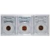 Image 1 : ( 3 ) LINCOLN CENTS PCGS GRADED MS-66 RED: 1975, 1975-D & 1977-D