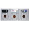 Image 2 : ( 3 ) LINCOLN CENTS PCGS GRADED MS-66 RED: 1975, 1975-D & 1977-D
