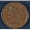 Image 1 : 1851 HALF CENT, AU NICE CHOCOLATE BROWN COLOR