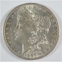 1897-O MORGAN DOLLAR AU/BU FLASHY