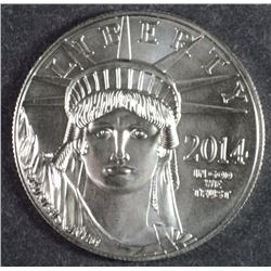 2014 PLATINUM AMERICAN EAGLE ONE OUNCE .999 PLATINUM COIN, GEM BU