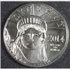 Image 3 : 2014 PLATINUM AMERICAN EAGLE ONE OUNCE .999 PLATINUM COIN, GEM BU