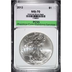 2012 AMERICAN SILVER EAGLE, PCSS PERFECT GEM BU