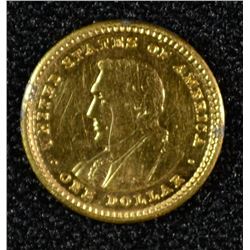 1905 LEWIS AND CLARK $1.00 COMMEMORATIVE GOLD,  AU-50+