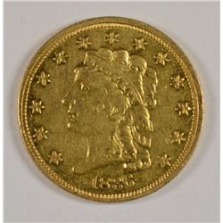 1836 $2.50 GOLD CHOICE AU