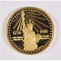 1976 AMERICAN REVOLUTION BICENTENNIAL PROOF GOLD MEDAL .373 TROY OZ AGW