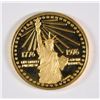 Image 1 : 1976 AMERICAN REVOLUTION BICENTENNIAL PROOF GOLD MEDAL .373 TROY OZ AGW