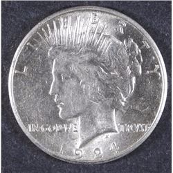 1924-S PEACE SILVER DOLLAR CH BU