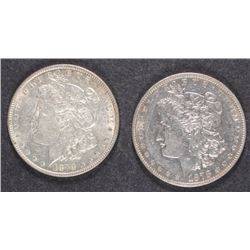 ( 2 ) 1878 7TF MORGAN SILVER DOLLARS CH BU
