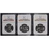 Image 1 : LOT OF ( 3 ) 1959 FRANKLIN HALF DOLLARS, NGC MS-64