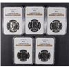 Image 1 : ( 5 ) 1967 SMS KENNEDY HALF DOLLARS, NGC  MS-66
