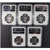 Image 2 : ( 5 ) 1967 SMS KENNEDY HALF DOLLARS, NGC  MS-66