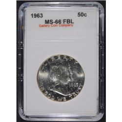 1963 FRANKLIN HALF DOLLAR GCC GEM BU FBL