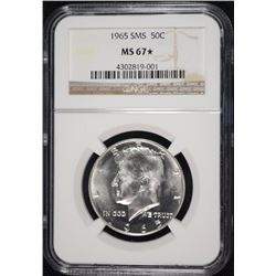 1965 SMS KENNEDY HALF DOLLAR, NGC MS-67*  ( STAR )