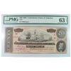 Image 1 : 1864 $10.00 CONFEDERATE STATES OF AMERICA [T-67] #80523 PMG 63EPQ -