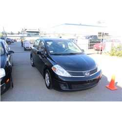 2007 NISSAN VERSA, HATCHBACK, BLACK, VIN # 3N1BC13E17L418255