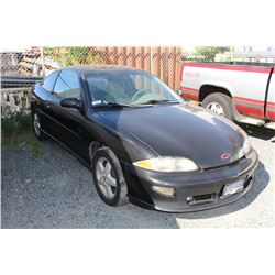 1999 CHEVROLET CAVALIER, 2 DOOR COUPE, BLACK, VIN # 1G1JF12T4X7149554
