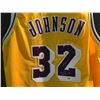 Image 2 : LOS ANGELES LAKERS #32 JERSEY, SIGNED 'HOF 02' BY MAGIC JOHNSON