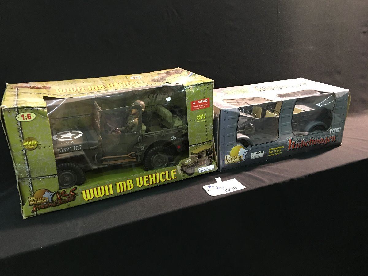 2 REPLICA MODELS, WW2 MB VEHICLE 1:6 SCALE AND KUBELWAGEN GERMAN ...