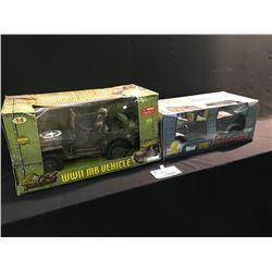 2 REPLICA MODELS, WW2 MB VEHICLE 1:6 SCALE AND KUBELWAGEN GERMAN MILITARY VEHICLE 1:6 SCALE