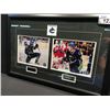 Image 2 : CANUCKS FRAMED DOUBLE PHOTO SIGNED BY BURROWS AND RAYMONE, CANUCKS JERSEY, MULTI SIGNATURES