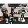Image 2 : LOT OF ASSORTED ITEMS INC: SEATTLE SEAHAWK BOBBLE HEADS, INDIAN FRAMED POSTER, SUPER BOWL XLVIII