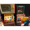 Image 2 : COLLECTION OF ASSORTED VINTAGE TOYS INC: 3 SLOT MACHINES, TOY T.V., RABBIT, CLOWN JACK IN THE BOX,