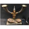 Image 3 : LOT OF BRONZE AND BRASS ITEMS INC: CHIPARUS ART DECO BRONZE LADY ON MARBLE BASE 18" TALL,