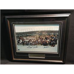 SIGNED AND FRAMED PICTURE GUY LAPOINTE, GUY LAFLEUR AND STEVE SHUTT