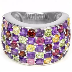 Natural Multi Gemstone Ring