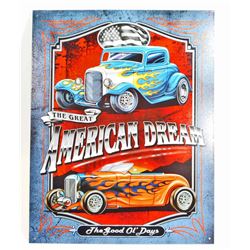 AMERICAN DREAM HOTROD METAL SIGN