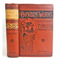 ANTIQUE CHARLES DICKENS "DOMBEY AND SON" HARDCOVER BOOK