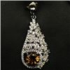 Image 1 : STERLING SILVER HONEY QUARTZ PENDANT