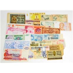 LOT OF 20 ASSORTED FOREIGN BILLS