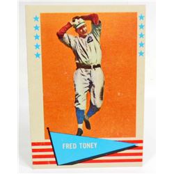 1961 FLEER FRED TONEY #80  BASEBALL CARD
