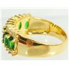 Image 2 : GOLD FILLED GREEN EMERALD LADIES RING - SIZE 7