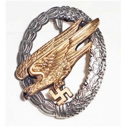 GERMAN NAZI LUFTWAFFE PARATROOPER FALLSCHIRMJAGER JUMP BADGE