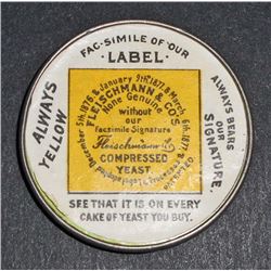 ANTIQUE FLEISCHMANN YEAST ADVERTISING POCKET MIRROR