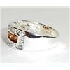 Image 2 : 14KT WHITE GOLD FILLED MORGANITE LADIES RING - SIZE 6